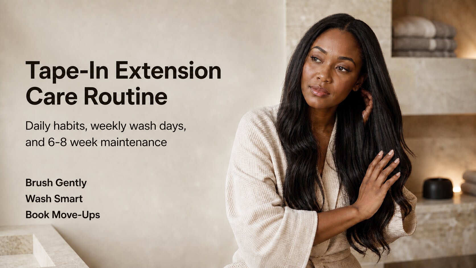 Tape-In Extension Care Routine: Daily, Weekly and 6-8 Week Schedule