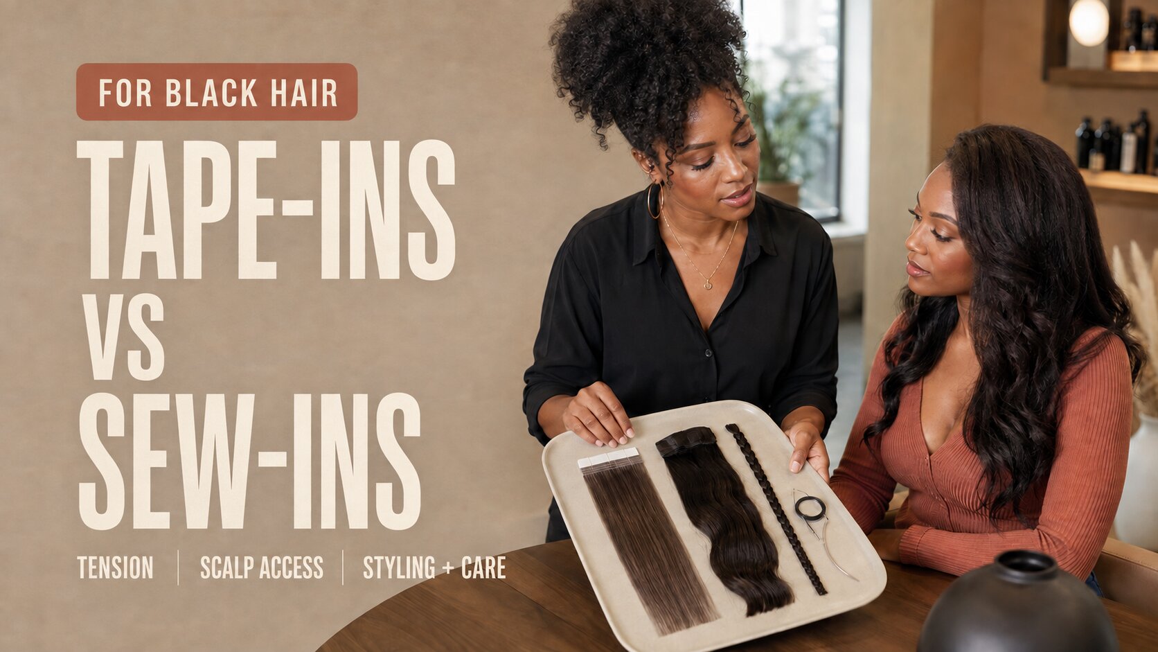 Tape-Ins vs Sew-Ins for Black Hair: Tension, Styling and Maintenance