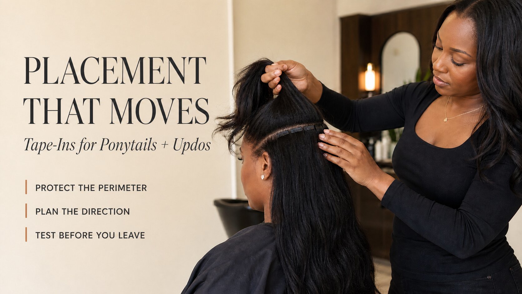 Tape-In Placement for Ponytails and Updos: What to Ask Your Stylist
