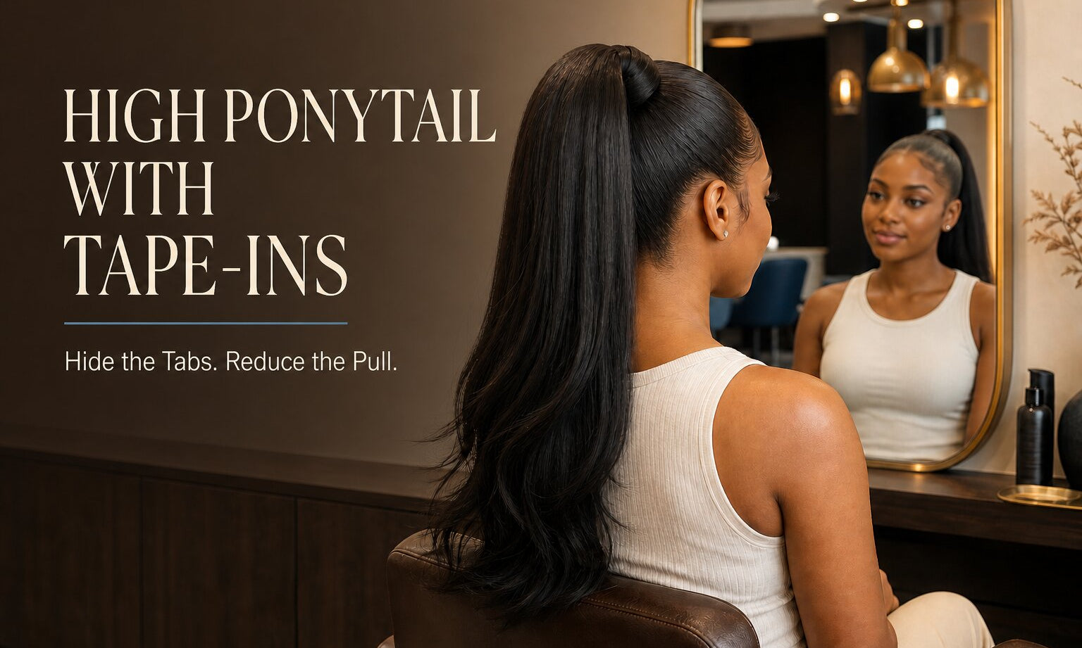 How to Wear a High Ponytail with Tape-Ins Without Exposing the Tabs