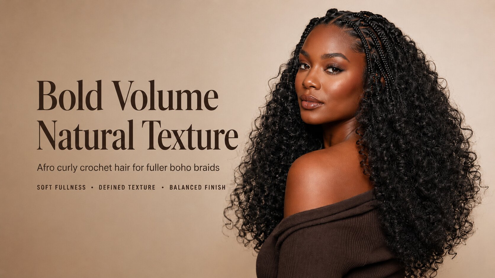 Afro Curly Crochet Hair for Boho Braids: Bold Volume & Natural Texture
