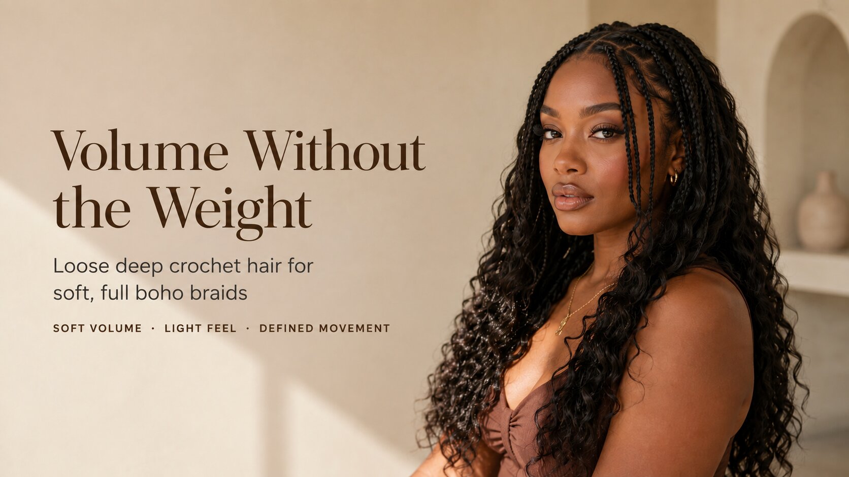 Loose Deep Crochet Hair for Boho Braids: Volume Without Heavy Weight