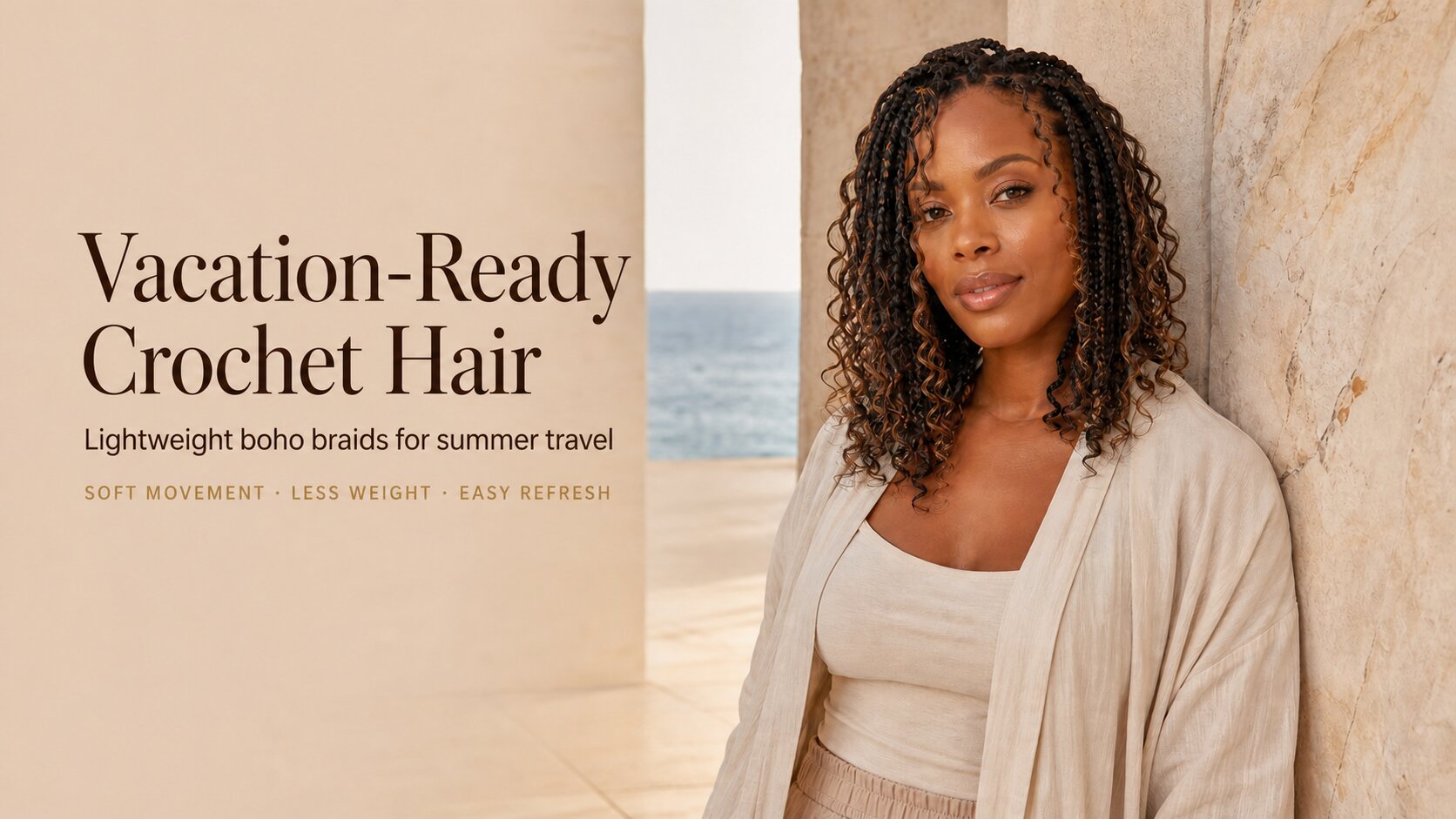 Crochet Hair for Vacation: Lightweight Boho Braids for Summer Travel