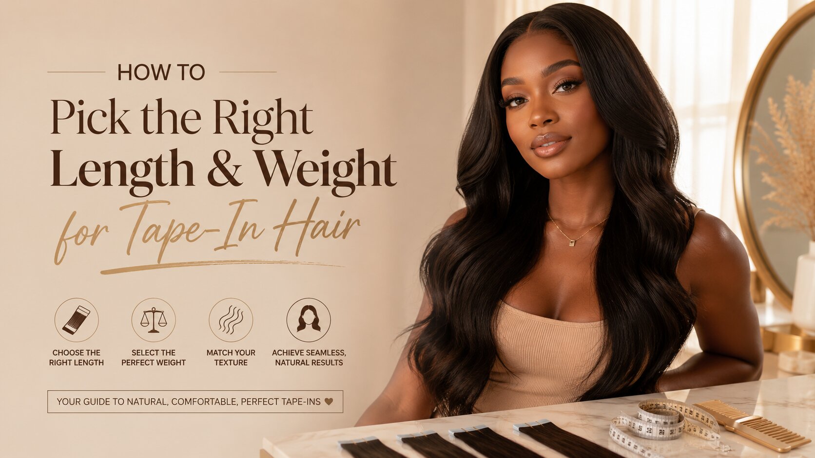 How to Pick the Right Length & Weight for Tape-In Hair