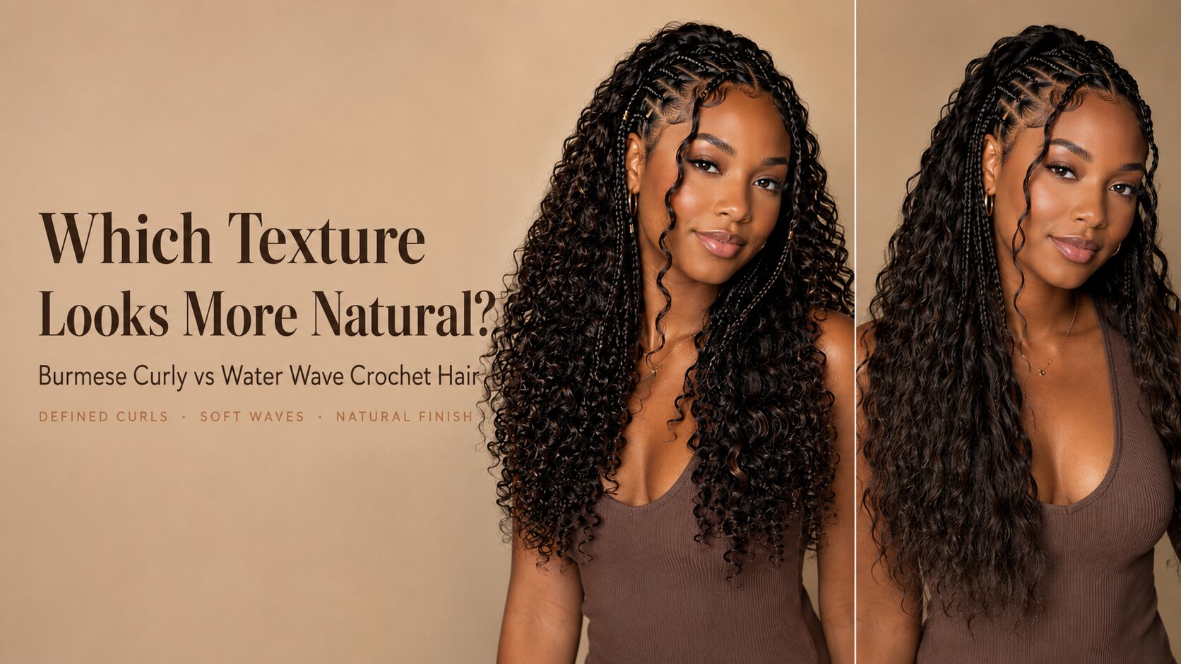 Burmese Curly vs Water Wave Crochet Hair: Which One Looks More Natural?
