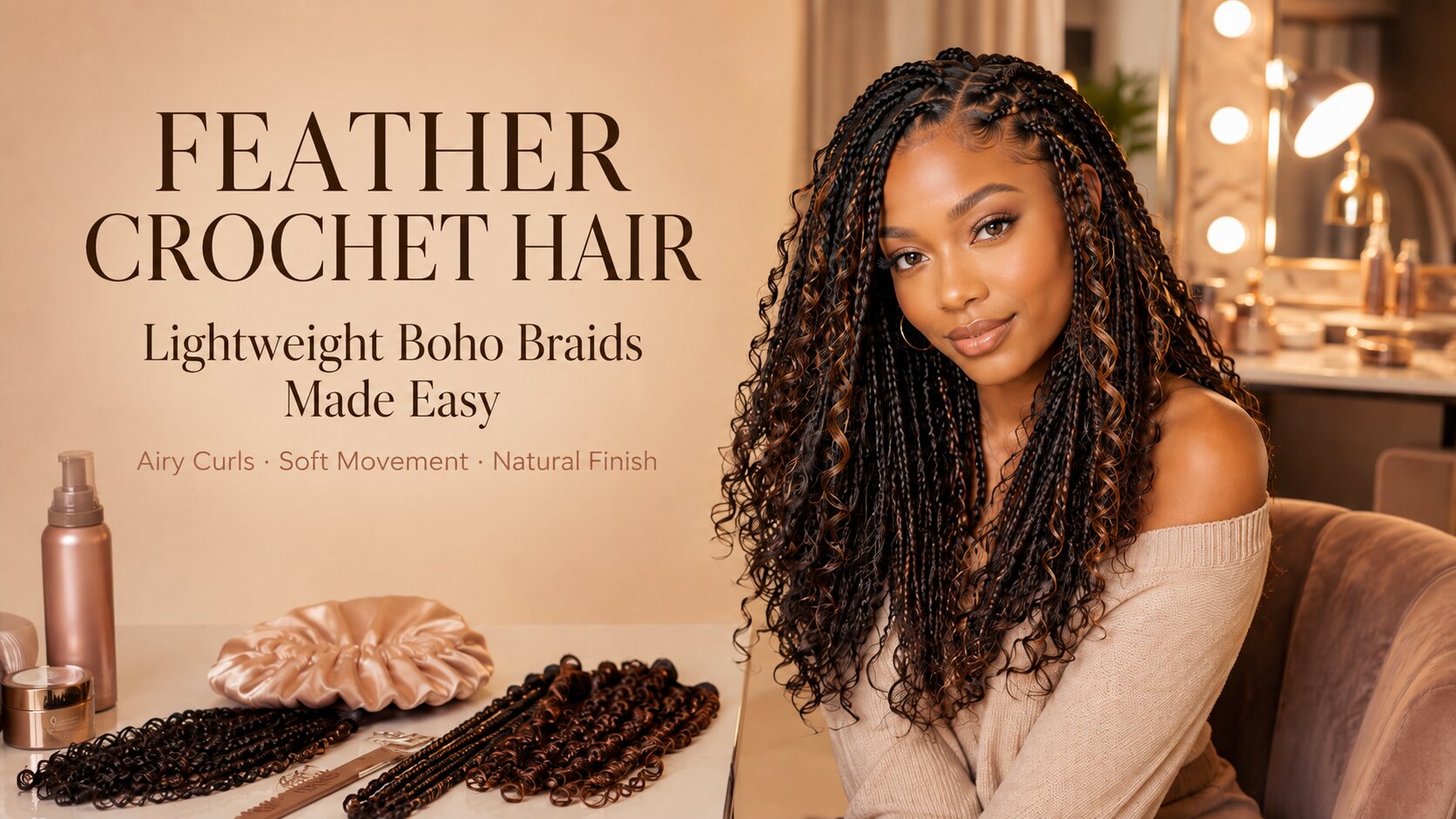Feather Crochet Hair: Why It’s Perfect for Lightweight Boho Braids