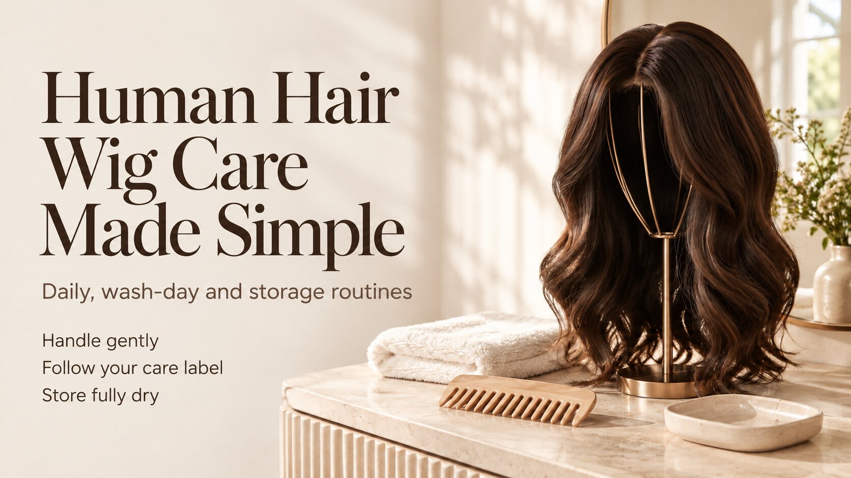 Human Hair Wig Care: Your Daily, Wash-Day and Storage Routine