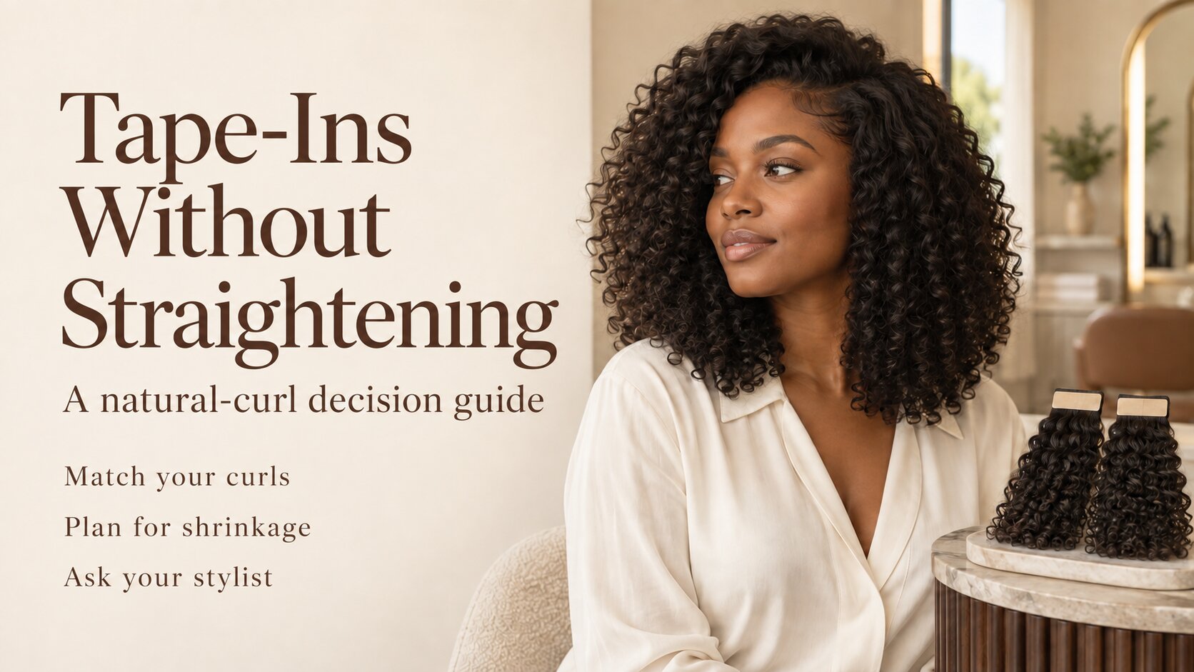 Can You Wear Tape-Ins Without Straightening Natural Hair?