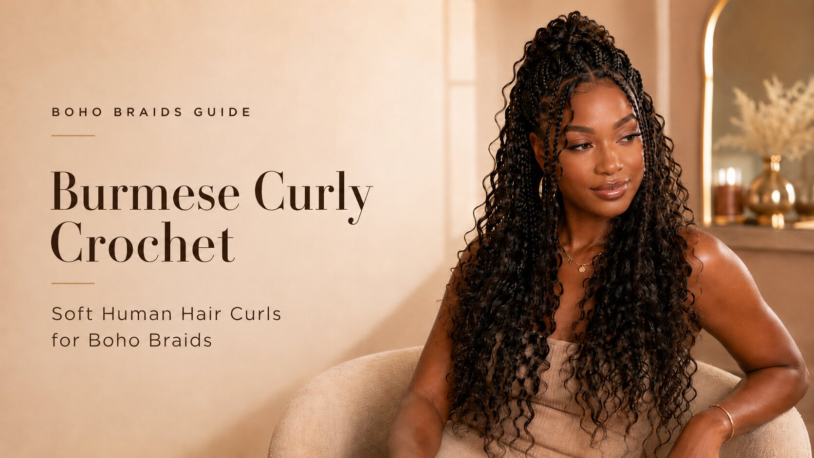 Burmese Curly Crochet Human Hair: The Soft Curl Look for Boho Braids