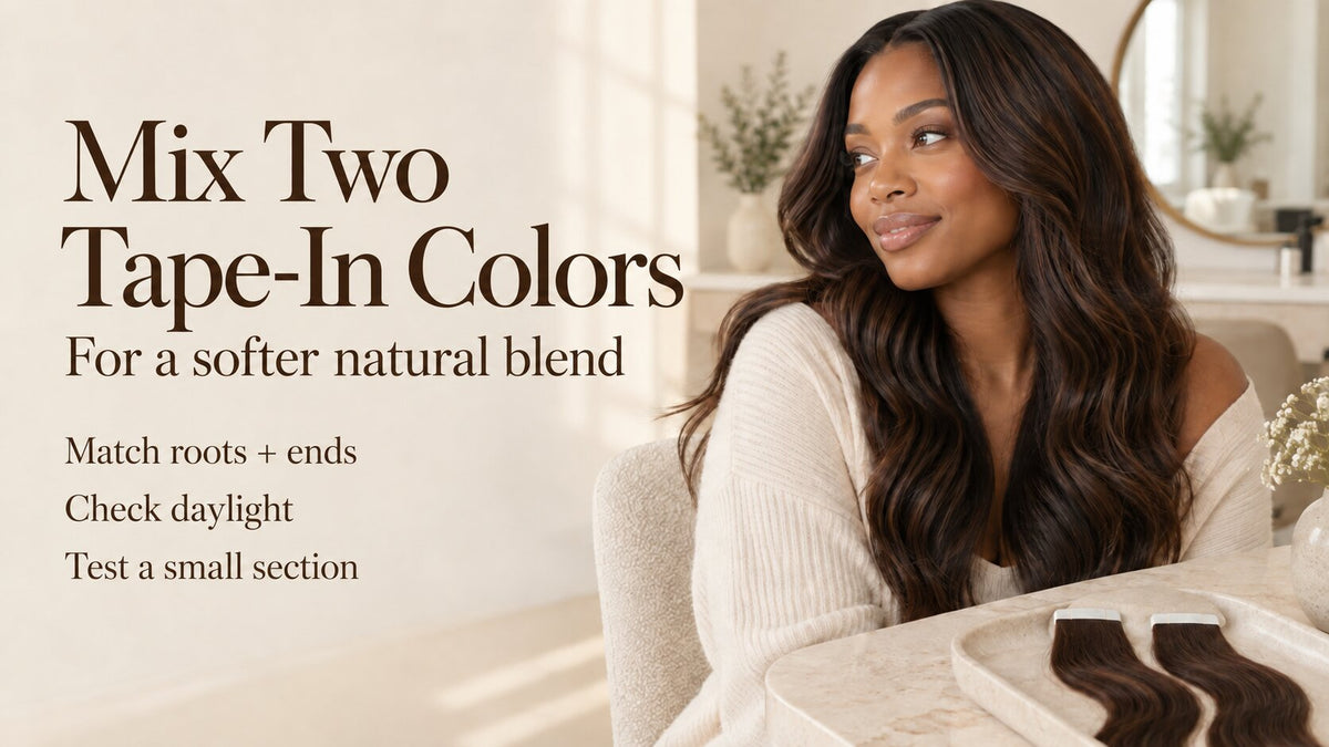 How to Mix Two Tape-In Colors for a More Natural Blend
