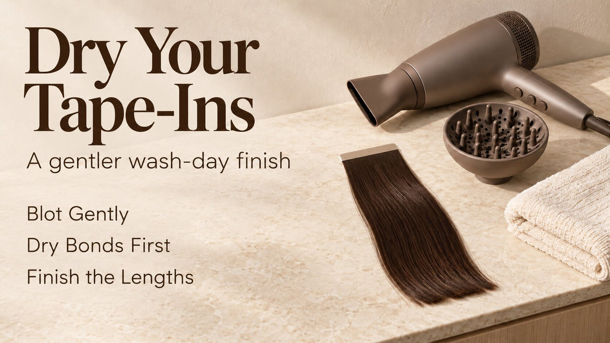 How to Dry Tape In Extensions Correctly After Washing
