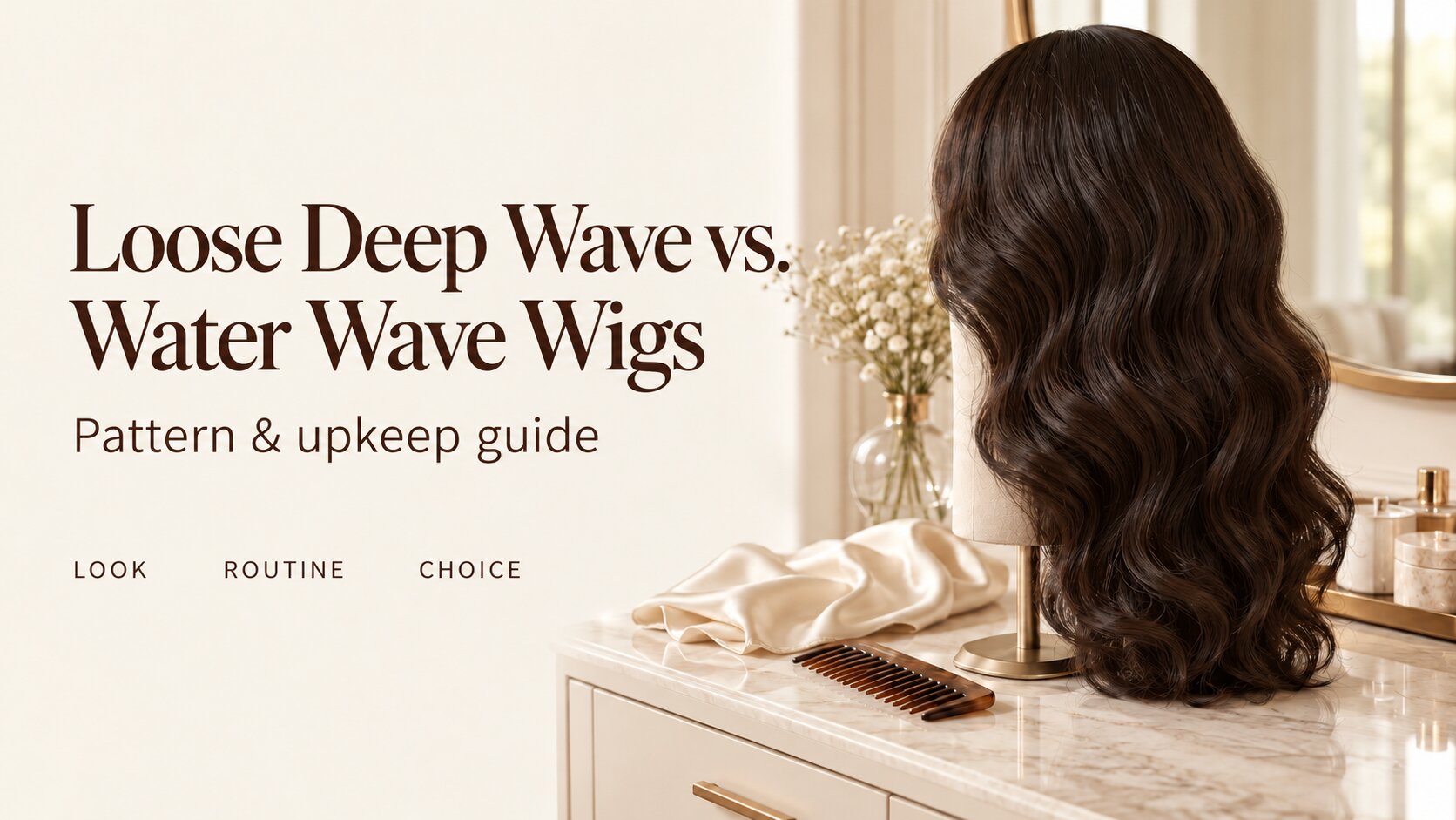 Loose Deep Wave vs. Water Wave Wigs: Pattern and Upkeep