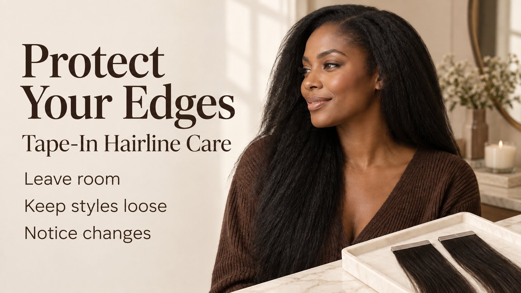 How to Protect Your Edges and Hairline with Tape-In Extensions