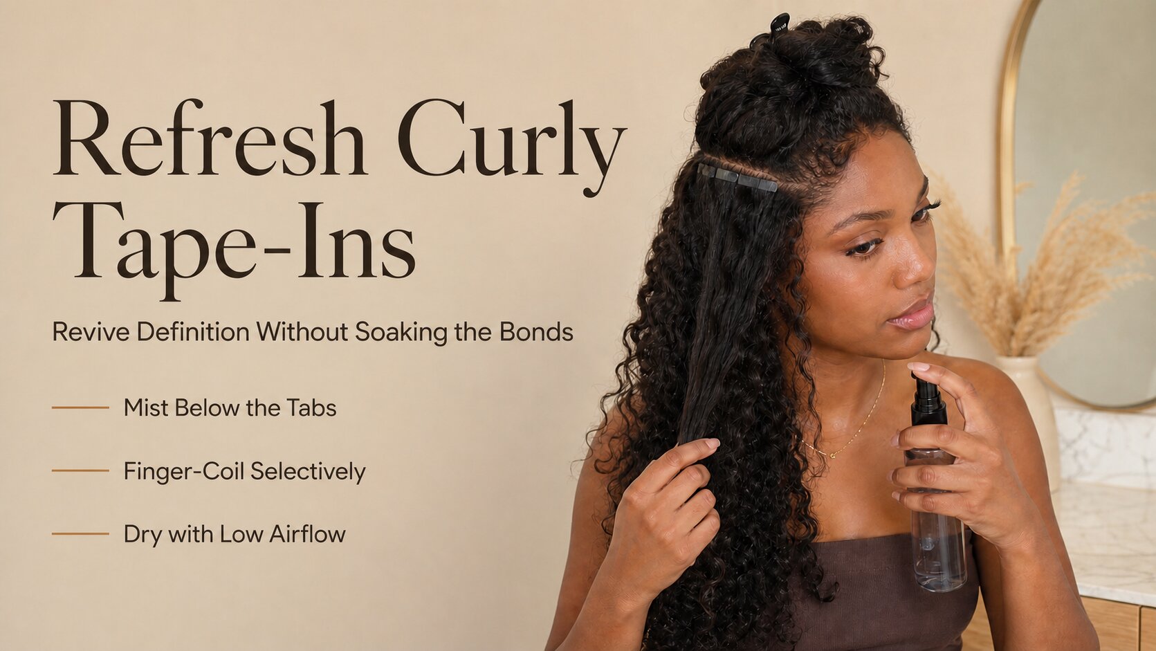 How to Refresh Curly Tape-Ins Without Soaking the Bonds