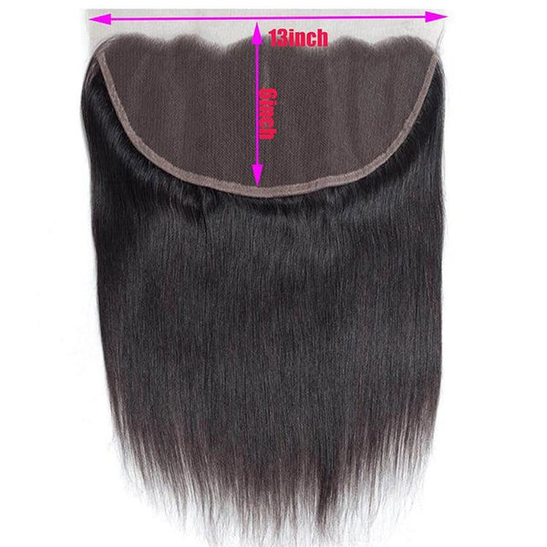 Straight Virgin Human Hair 13X6 Transparent Lace Frontal - URBAN CHIC HAIR