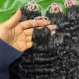 Burmese Curly Crochet Human Hair Knotless 3 Packs Full Head 70g×3 Virgin 1B 12-26 Inch