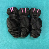(3 Bundles Deal) Virgin Loose Wave Bundles Double Drawn