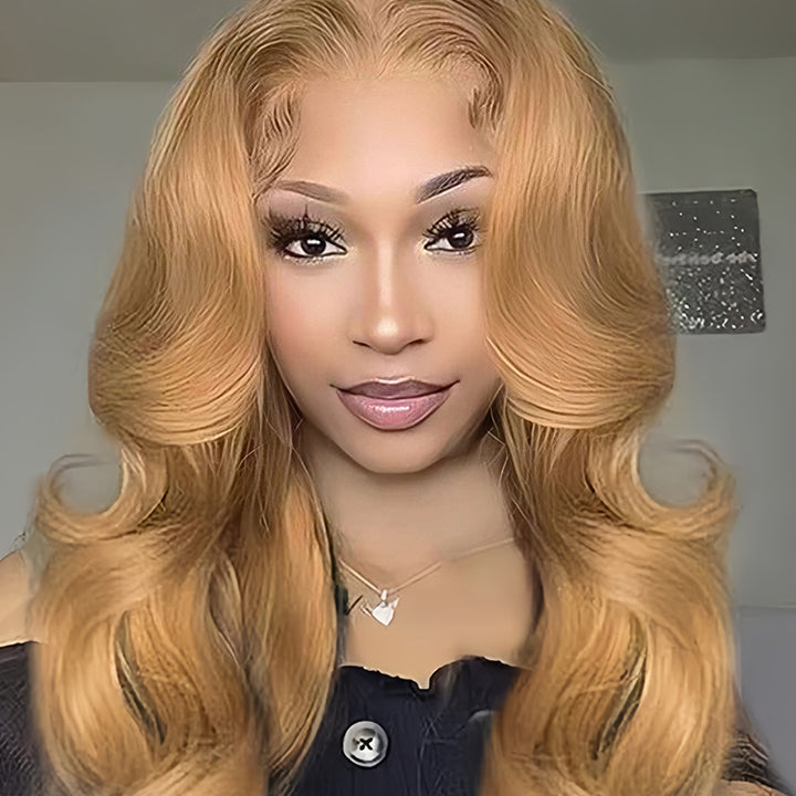 #27 Color Virgin Human hair 5x5 Transparent Lace Closure Glueless wigs - URBAN CHIC HAIR