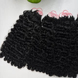 Burmese Curly Crochet Human Hair Knotless 3 Packs Full Head 70g×3 Virgin 1B 12-26 Inch