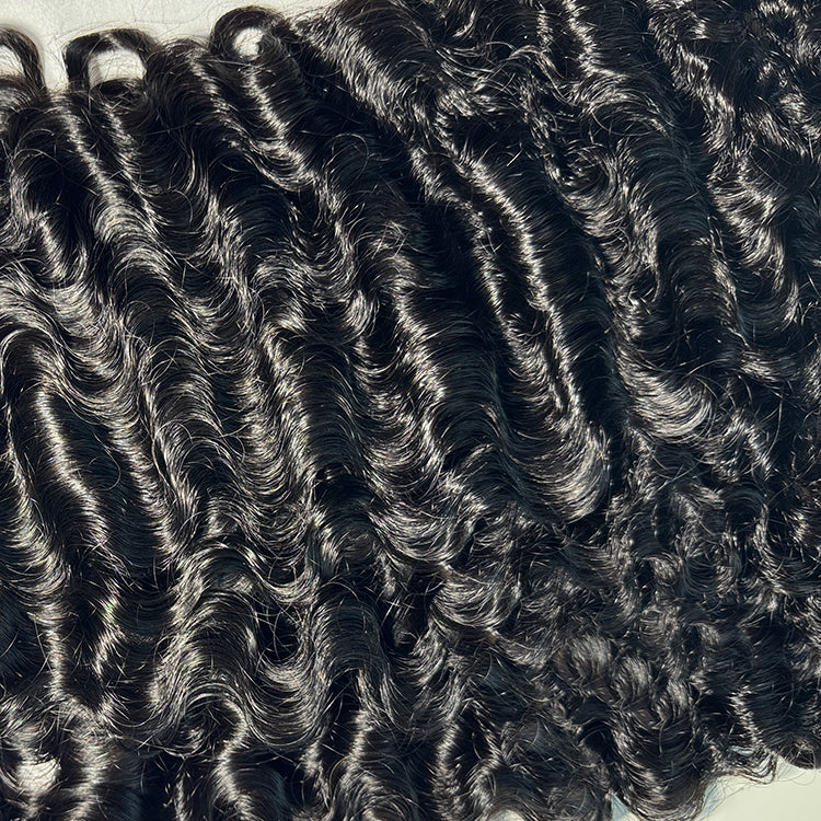 (3 Bundles Deal) Virgin Indian Curly Bundles Double Drawn