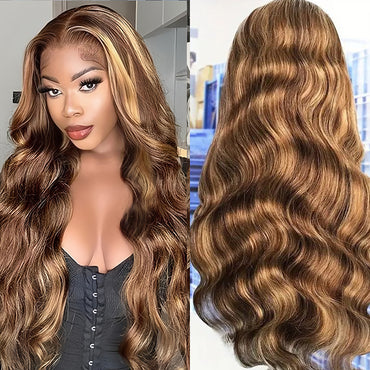 4/27 Color Virgin Human hair 5x5 Transparent Lace Closure Glueless wigs