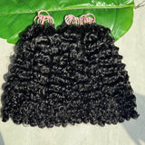 Burmese Curly Crochet Human Hair Knotless 3 Packs Full Head 70g×3 Virgin 1B 12-26 Inch