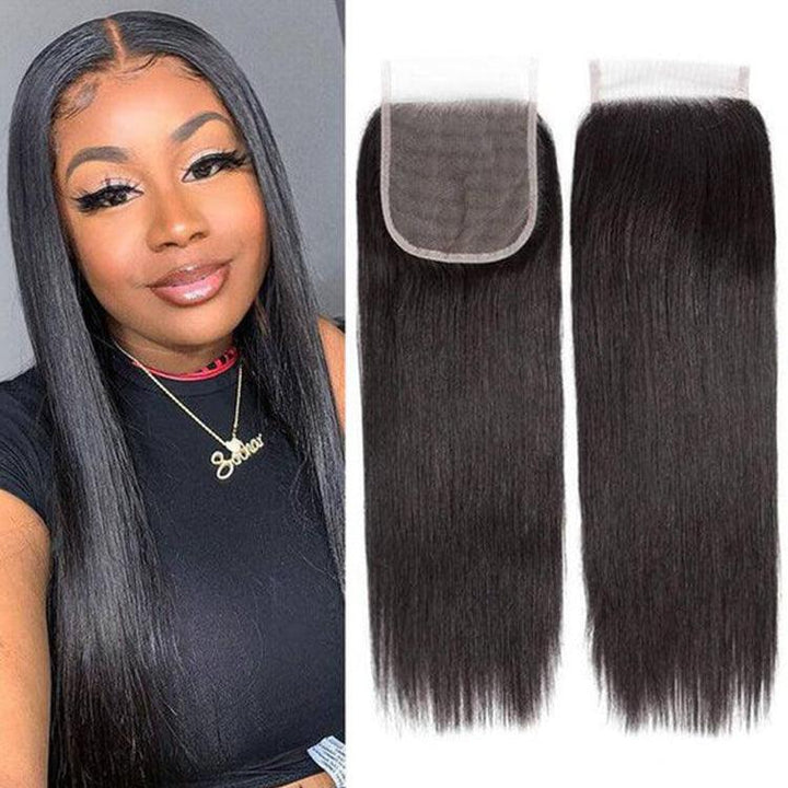 Straight Virgin Human Hair 4X4 HD Lace Closure - URBAN CHIC HAIR