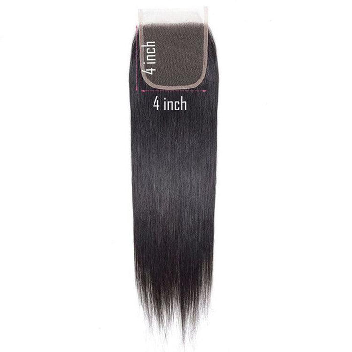 Straight Virgin Human Hair 4X4 HD Lace Closure - URBAN CHIC HAIR