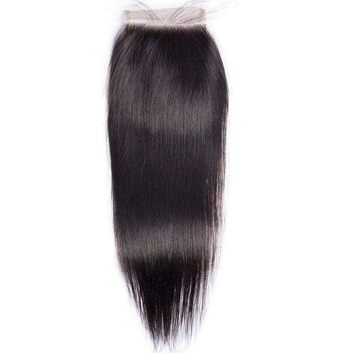 Straight Virgin Human Hair 4X4 Transparent Lace Closure - URBAN CHIC HAIR