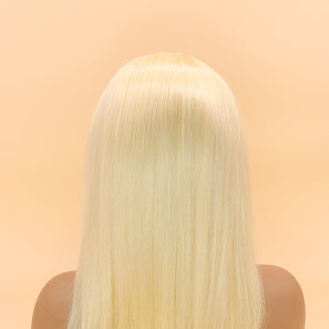 613 blonde Bob Straight 180% Density Virgin Human hair 13x4 Transparent Lace Full Frontal Wigs