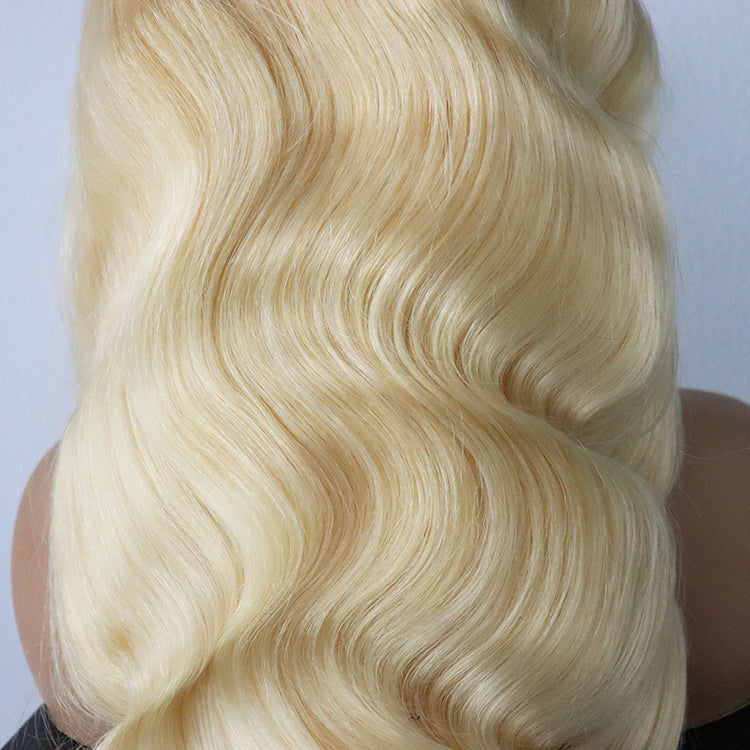 613 blonde Body Wave Virgin Human Hair 13x6 Transparent Lace Full Frontal Glueless Wigs