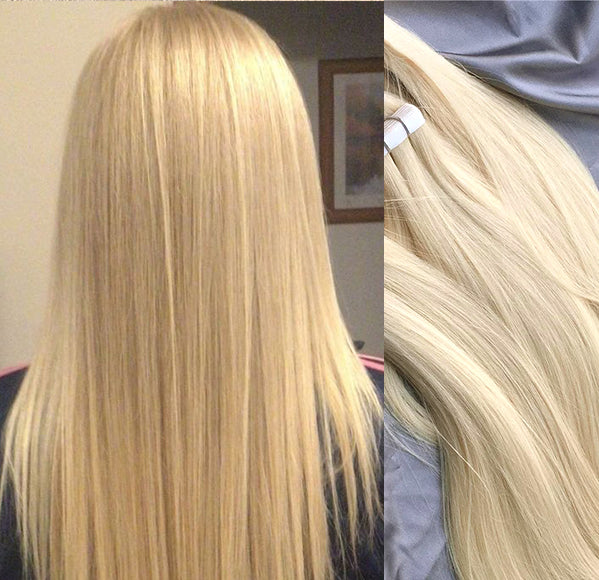 613 Blonde Straight Tape in Hair Extensions Human Hair