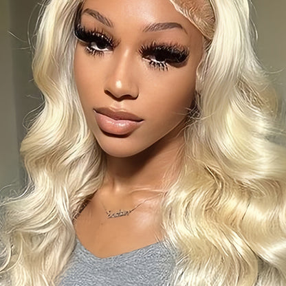 613 blonde Body Wave Virgin Human Hair 13x4 HD Lace Full Frontal Glueless  Wigs