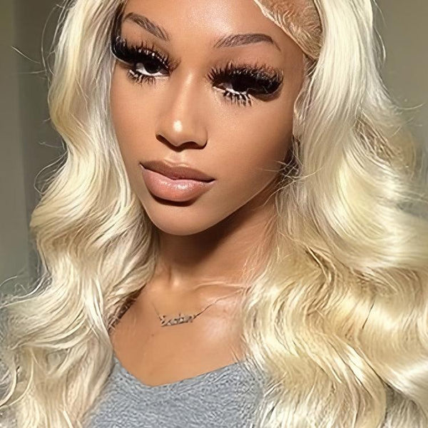 613 blonde Body Wave Virgin Human Hair 13x4 HD Lace Full Frontal Glueless Wigs - URBAN CHIC HAIR