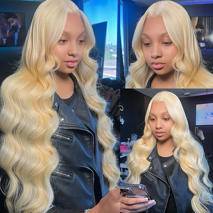 613 blonde Body Wave Virgin Human Hair 5x5 HD Lace Closure Glueless Wigs