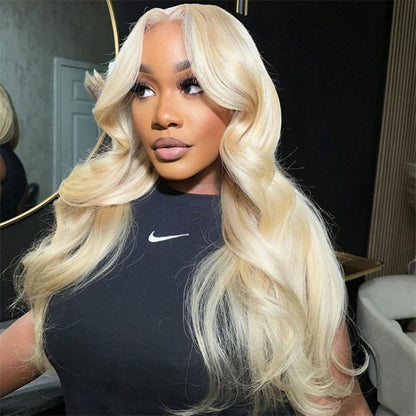 613 blonde Body Wave Virgin Human Hair 5x5 HD Lace Closure Glueless Wigs