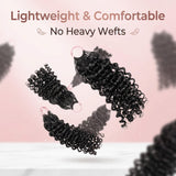 Burmese Curly Crochet Human Hair Knotless 3 Packs Full Head 70g×3 Virgin 1B 12-26 Inch