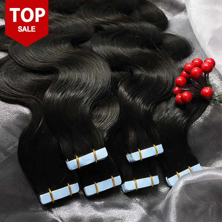 human hair tape in extensions