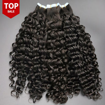 11A Deep Curly Tape in Hair Extensions(40pcs/pack）