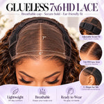 Adjustable wig cap with hook closure and three fit settings for approximately 19.5 to 24 inch head circumferences.