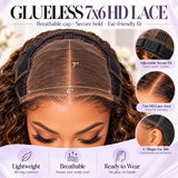 Adjustable wig cap with hook closure and three fit settings for approximately 19.5 to 24 inch head circumferences.