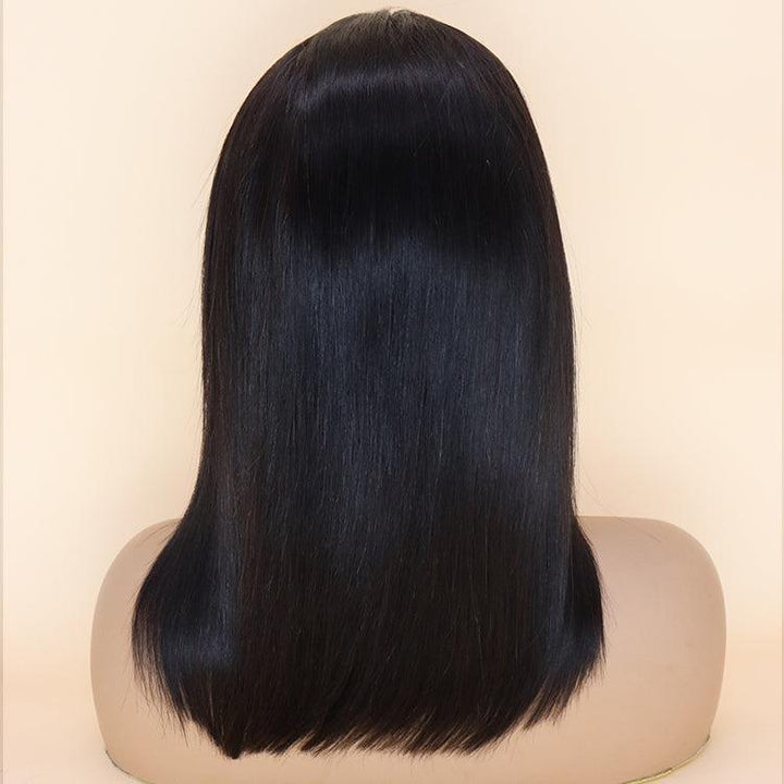 Natural Color Bob Straight Virgin Human hair 6x6 HD Lace Full Frontal Wigs - URBAN CHIC HAIR