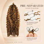Black woman wearing Highlight 4/27 Burmese Curly crochet human hair in warm beauty collage
