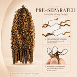 Black woman wearing Highlight 4/27 Burmese Curly crochet human hair in warm beauty collage