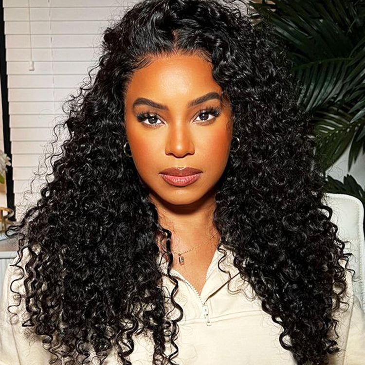 Burmese curly Virgin Human hair 5x5 HD Lace Closure Glueless Wigs