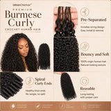 Burmese curly crochet human hair selling points with soft curls and reusable design