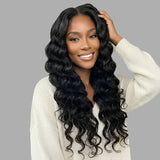 (3Bundles+5X5 HD Closure) Raw Cambodian Wave Bundles Double Drawn