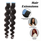 Cambodian Wave Tape In Hair Extensions Double Drawn