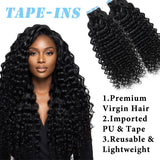 Deep Curly Tape In Hair Extensions Double Drawn