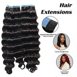 Deep Wave Tape In Hair Extensions Double Drawn